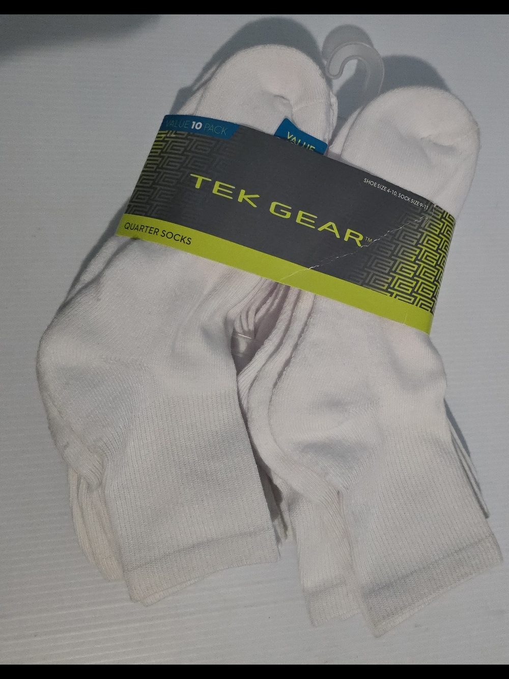 Tek Gear Women's White Quarter Length Socks (pack of 10)